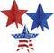 6 Inch Wooden Stars Set for 4th of July Decorations Tabletop Decorations